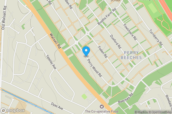 Map location for Perry Wood Road, BIRMINGHAM, West Midlands, B42 2BQ