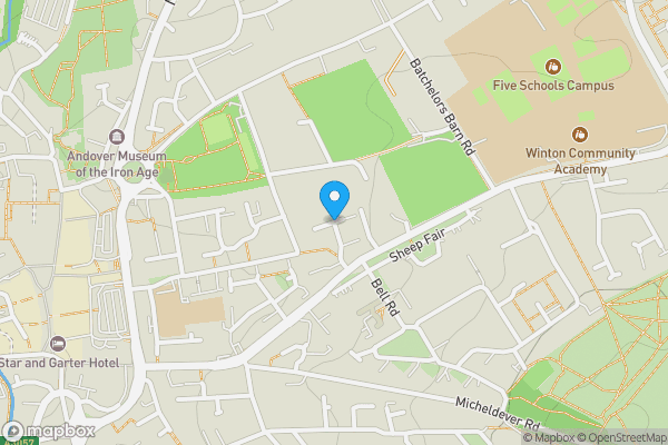 Map location for Flat 6, Eastfield House, Woodlands Way, Andover, SP10 2QU