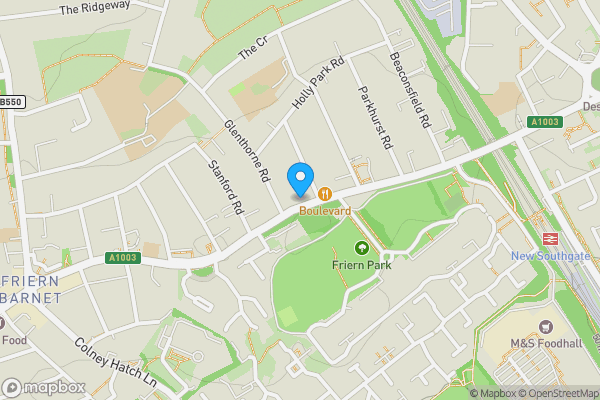 Map location for Land at the Rear of 125 Friern Barnet Road, Friern Barnet, London, Barnet, N11 3DY