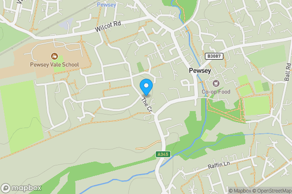 Map location for 2 The Crescent, Pewsey, Wiltshire, SN9 5DP