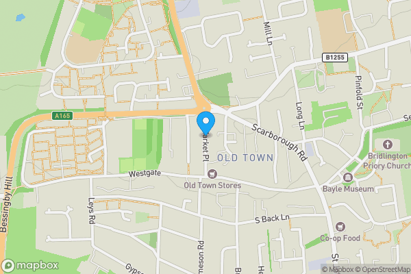 Map location for Market Place, Bridlington, YO16 4QL