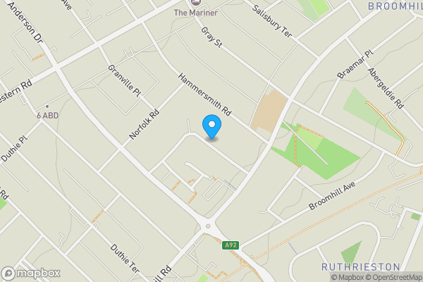 Map location for Ruby House, Ruby Lane, Aberdeen, AB10 1ZP