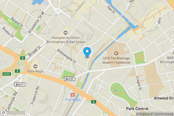 Map location for 403 Arden Gate, 10 Communication Row, Birmingham, B15 1DW