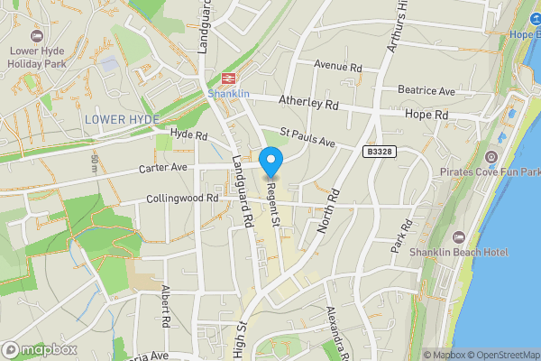 Map location for Regent Street, SHANKLIN, Isle of Wight, PO37 7AE