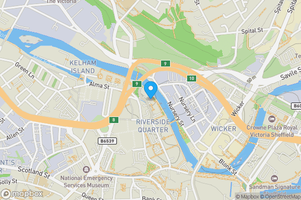 Map location for Flat 47, Cracknell, Millsands, Sheffield, South Yorkshire S3 8NE