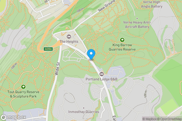 Map location for Portland Lodge Hotel, 100 Easton Lane, Portland, DT5 1BW