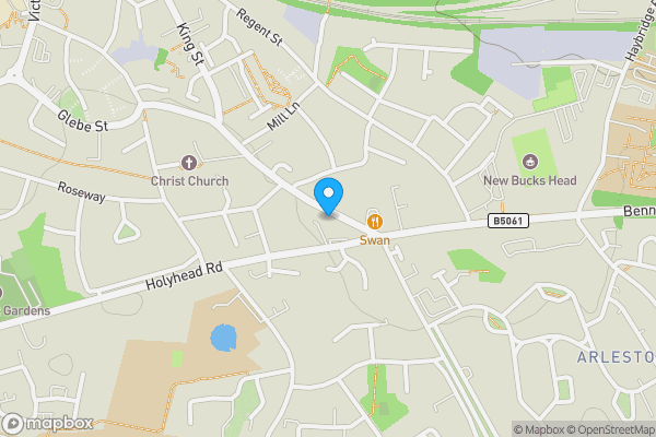 Map location for 52 Mill Bank, Wellington, Telford, Shropshire, TF1 1SD