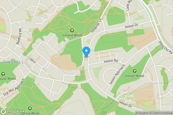 Map location for 92 Iveson Drive, Leeds, West Yorkshire, LS16 6NL