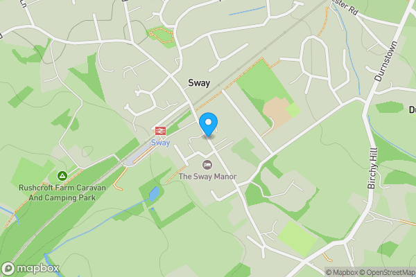 Map location for Land Behind 1 Smythe Gardens, Station Road, Sway, Hampshire, SO41 6BF