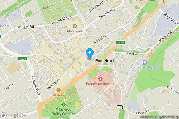 Map location for Gillygate, , Pontefract, , Wakefield, WF8 1PH