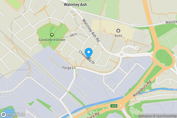 Map location for Cheswood Drive, SUTTON COLDFIELD, West Midlands, B76 1XY