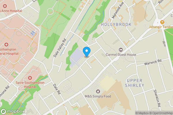 Map location for 70 Norham Avenue, Southampton, Hampshire, SO16 6PX