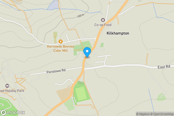 Map location for Kilkhampton, Bude, Cornwall, EX23 9QR