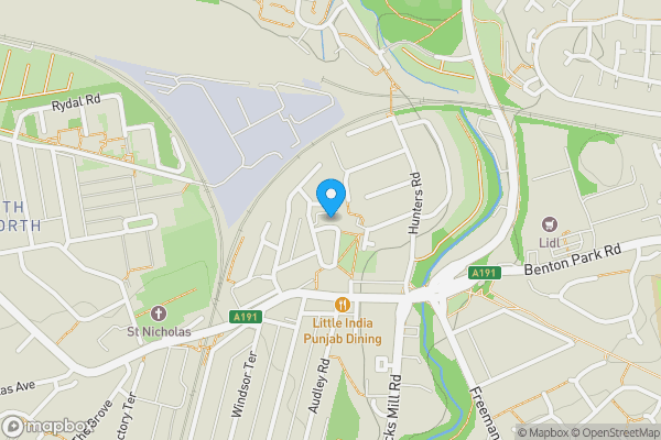 Map location for South Gosforth, Newcastle upon Tyne, Tyne and Wear, NE3 1TF