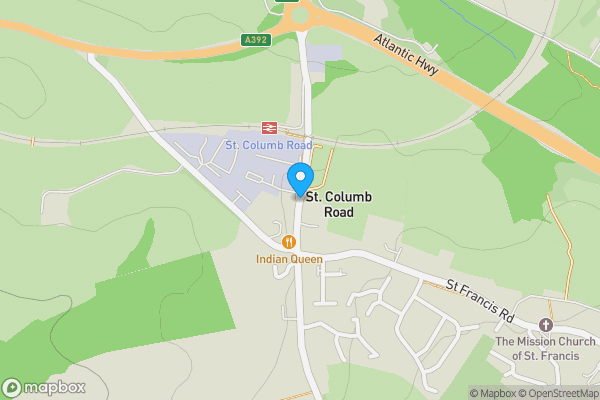 Map location for The Choughs, St. Columb Road, St. Columb, Cornwall, TR9 6QR