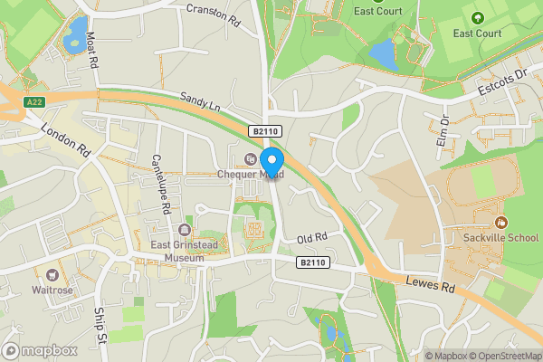 Map location for College Lane, East Grinstead