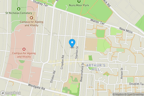 Map location for 136 Tamworth Road, Newcastle upon Tyne, Tyne and Wear, NE4 5AN