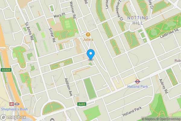 Map location for Former Academy Public House, 57 Princedale Road, Holland Park, London W11 4NP