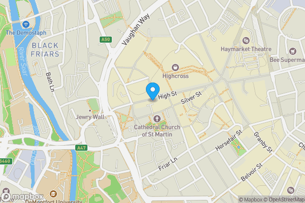 Map location for 80-84 High Street, Leicester, Leicestershire LE1 5YP