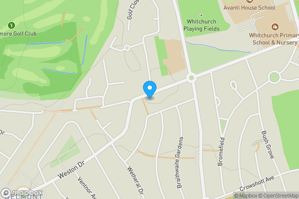 Map location for 121 Wemborough Road, Stanmore, Middlesex, HA7 2ED