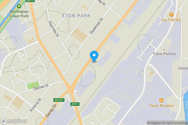 Map location for Burrows Recovery Ltd, Derby Road, Burton-on-Trent, Staffordshire, DE14 1RS