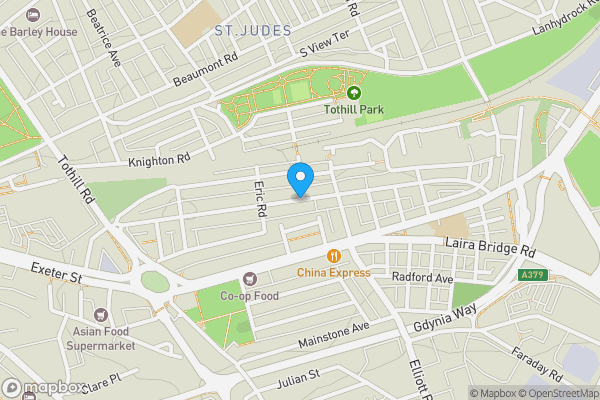 Map location for Grenville Road, Plymouth, Devon, PL4 9QD