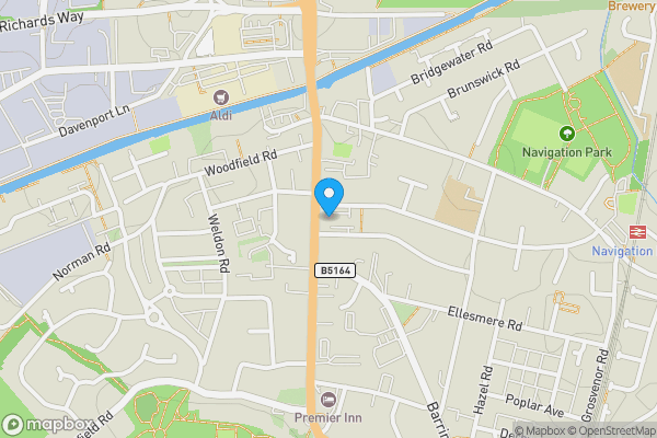 Map location for Manchester Road, Altrincham, Cheshire, WA14 4YW