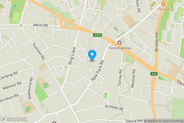 Map location for Flat 19 Cameford Court, New Park Road, Streatham Hill, London, SW2 4LH