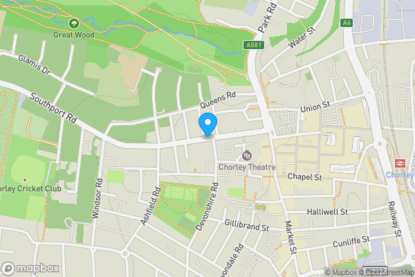 Map location for St Thomas's Road, Chorley, Lancashire, PR7 1HP