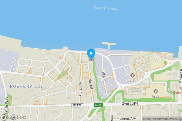 Map location for 50b Pier Road Northfleet, Gravesend, Kent, DA11 9NB