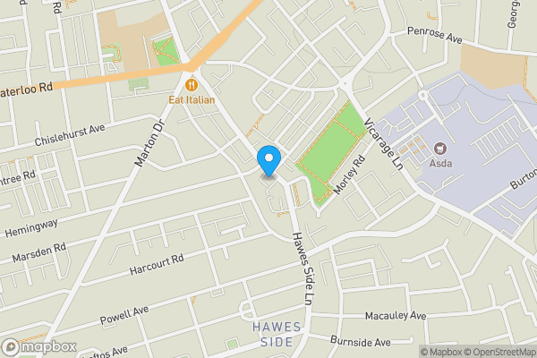 Map location for Flat 6, Manor Court, 76-78 Hawes Side Lane, Blackpool, Lancashire FY4 4BG
