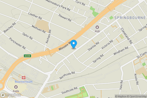 Map location for Flat 1, 215 Holdenhurst Road, Bournemouth, bh88de