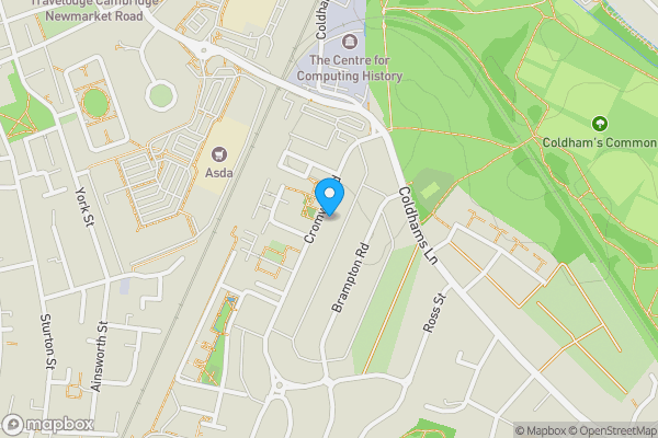 Map location for 168 Cromwell Road, Cambridge, Cambridgeshire, CB1 3EQ