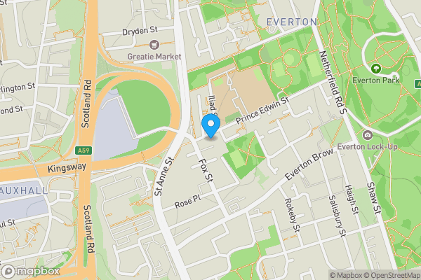 Map location for UNIT BS 11 Fox Village, 30 Fox Street, Liverpool, Liverpool, L3 3BQ L3 3BQ