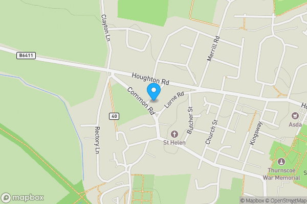 Map location for 15 Horsemoor Road Thurnscoe, Rotherham, South Yorkshire, S63 0SD