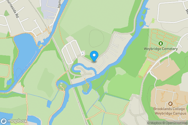 Map location for Trinity Island, Wey Meadows, Weybridge, KT13 8XY