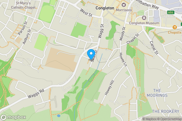 Map location for 45 Swan Street, Congleton, Cheshire, CW12 4BN