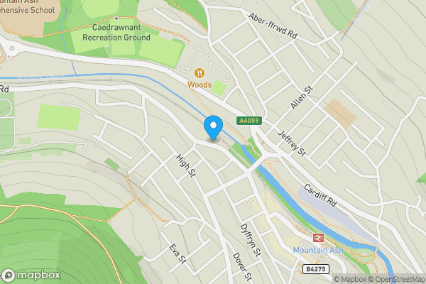 Map location for 49 Commercial Street, Mountain Ash, CF45 3PS