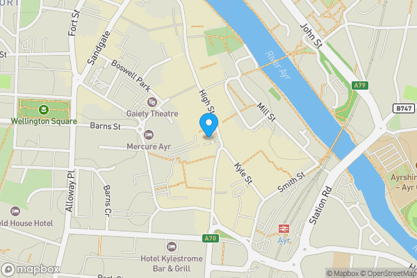 Map location for 233-237 High Street, Black Rooster Peri Peri, Ayr, KA7 1RB