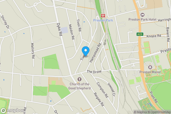 Map location for Flat 3, 40 Tivoli Crescent, Brighton, BN1 5ND