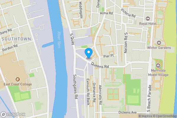 Map location for 13-14 Queens Road, Great Yarmouth, Norfolk NR30 3HT