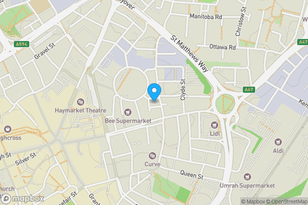 Map location for 2 Eldon Street, Leicester, LE1 3QL