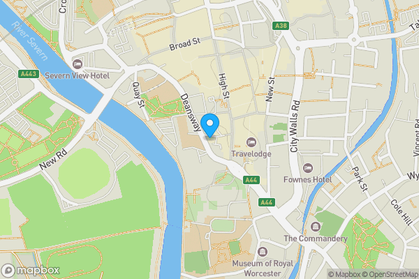 Map location for 21 Fish Street, Worcester, Worcestershire WR1 2HN