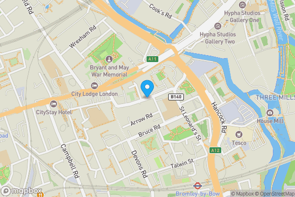 Map location for Bromley High Street, London, E3 3BG