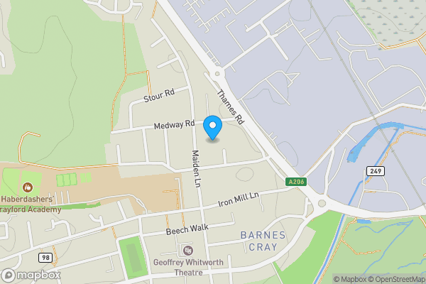Map location for 7 Russell Close, Crayford, Dartford, DA1 4PU
