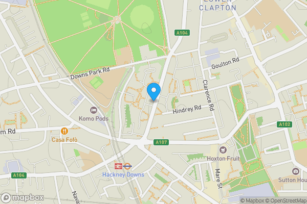 Map location for Flat 19 Cheriton House, Pembury Road, Clapton, London, E5 8LW