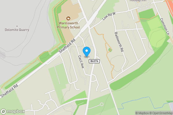 Map location for 54 Wrightson Avenue Warmsworth, Doncaster, South Yorkshire, DN4 9QL