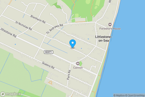 Map location for St. Nicholas Road, New Romney, Kent, TN28 8QA