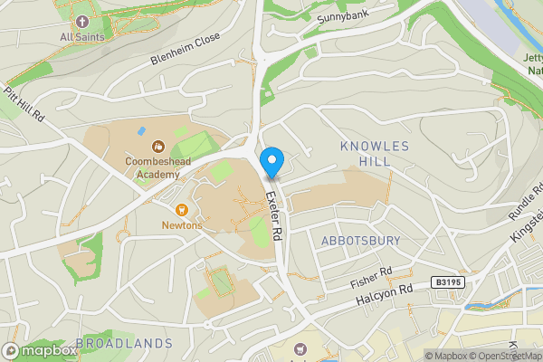 Map location for 51 Old Exeter Road, Newton Abbot, Devon, TQ12 2NH TQ12 2NH