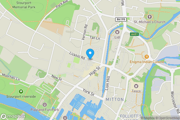 Map location for 20 Lickhill Road, Stourport-on-Severn, DY13 8SA